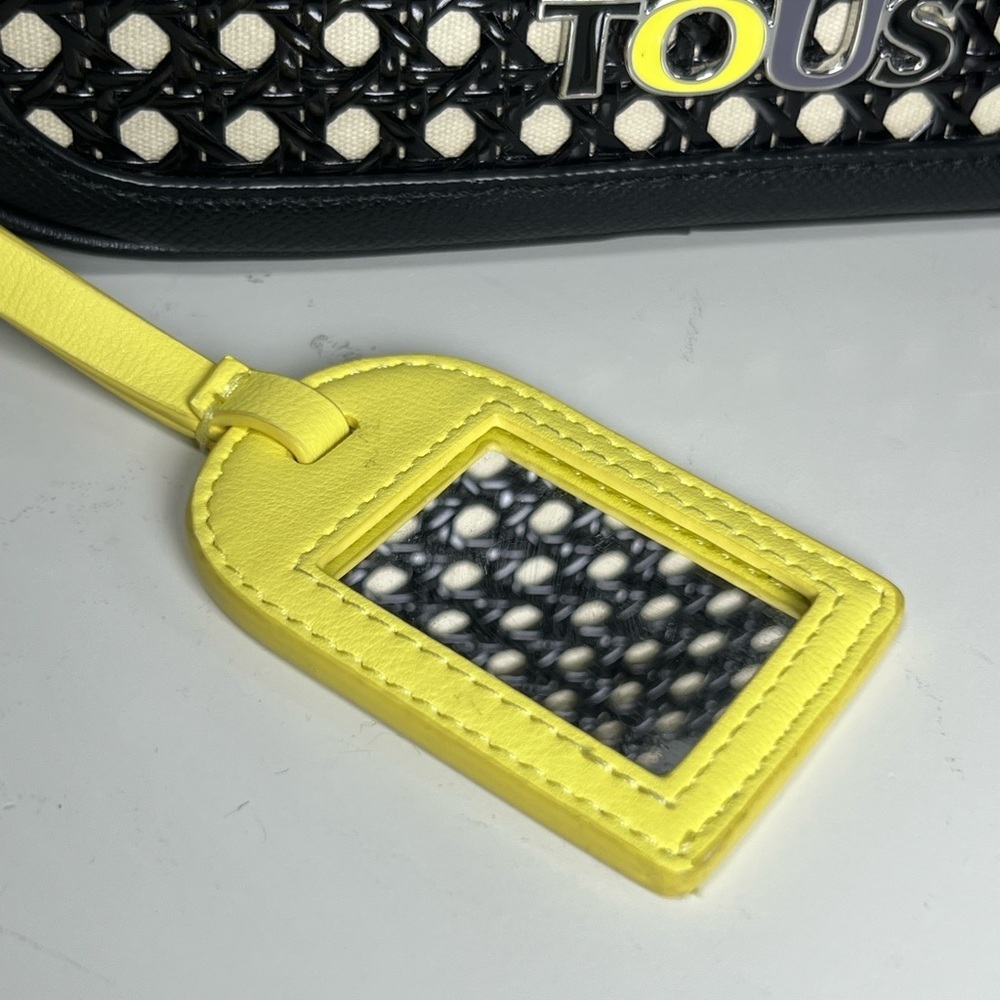 TOUS Medium Crossbody Bag With Yellow Mirrored Tassel And Removable Straps - Picture 5 of 12
